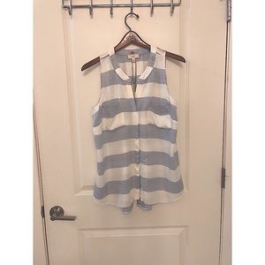 NWT Blue & White Stripe High-Low Tank